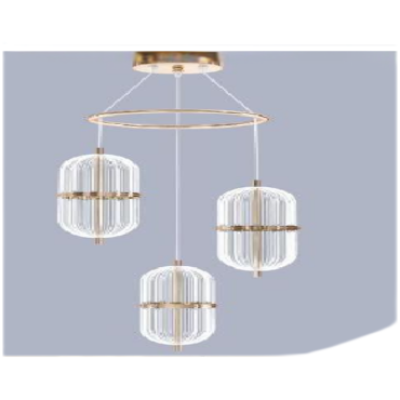 علاقي ثلاثي ذهبي زجاج