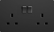 فيش مزوج 13 امبير / اسود